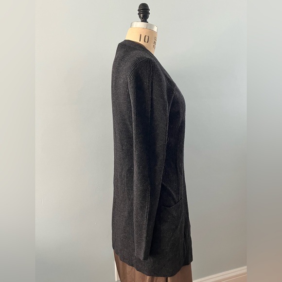 🆕DVF Diane von Furstenberg long V neck wool cardigan size L - Picture 2 of 10